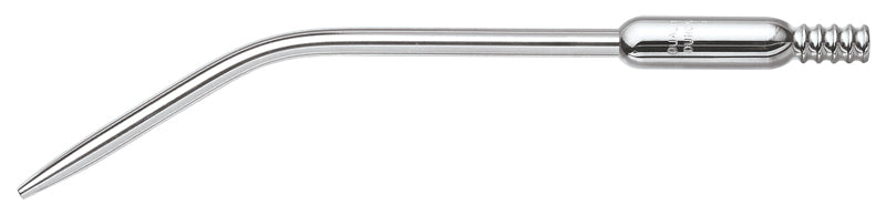 Surgical aspirator made of 1/4" diameter stainless steel. Fits surgical tubing.