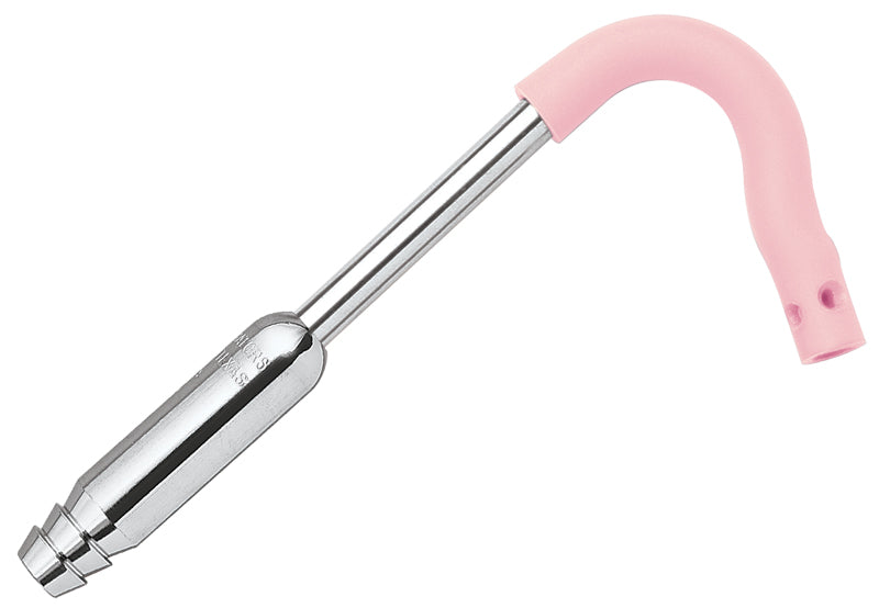 Stainless Steel saliva ejector eliminates the need for disposable SE tips.