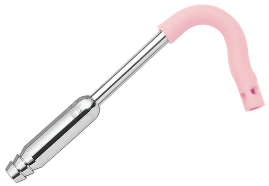 Stainless Steel saliva ejector eliminates the need for disposable SE tips.