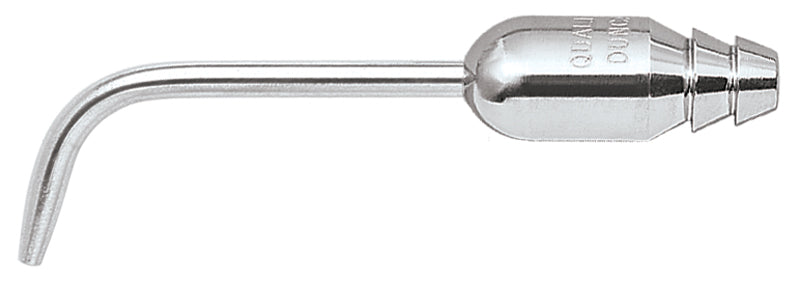 Endodontic aspirator made of 1/8" diameter stainless steel. 90 degree bend.